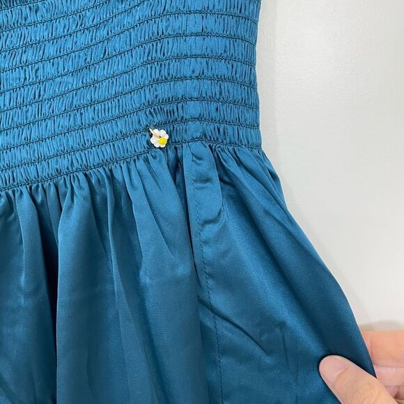 NWT Natural Life teal/turquoise smocked waist flowy shorts size Large/XL - Picture 3 of 6